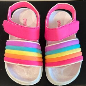 Gymboree Kids Colorful Strap Sandals - Pink and Rainbow
